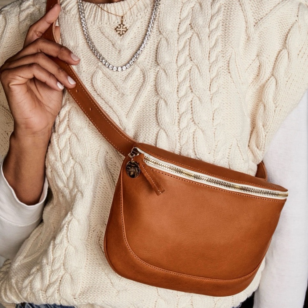 NWOT Clare V Fanny Pack Tan